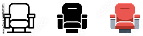 armchair seat icon cinema theater