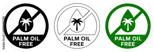 palm oil free prohibition icon