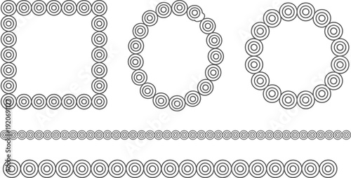 Modern targets and borders for design and layout