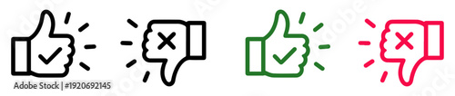 like dislike feedback vote icon set