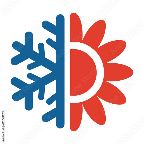 hot cold temperature weather icon set