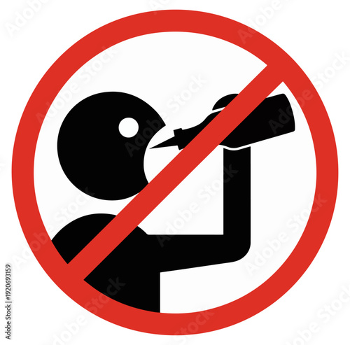 no alcohol drinking prohibition icon