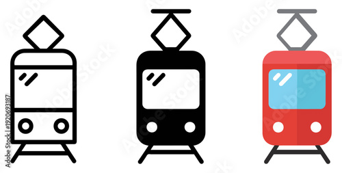 tram streetcar railway icon