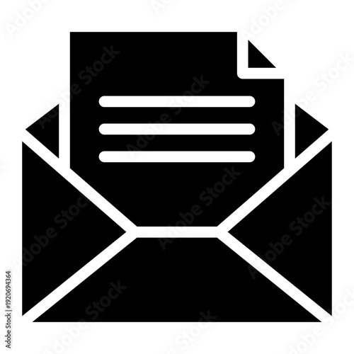 Letter icon  glyph style vector illustration