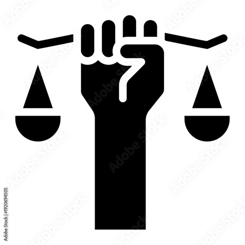 Justice scale icon  glyph style vector illustration