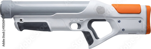 Battery-operated snowball bazooka with sound effects.