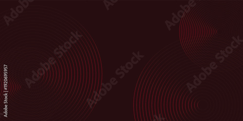 Abstract red glowing geometric lines on dark purple background. Modern shiny red circle lines pattern. Futuristic technology concept. Suit for cover, poster, banner, brochure, header, website