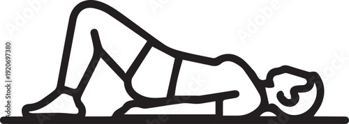 unique glute bridge exercise icon