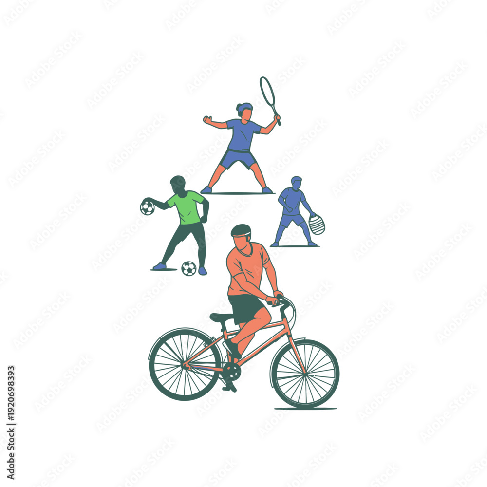 Fototapeta premium Active People Engaging in Sports