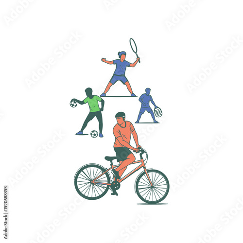 Active People Engaging in Sports