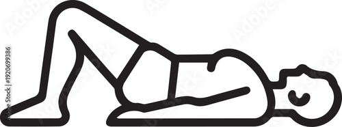 glute bridge exercise icon