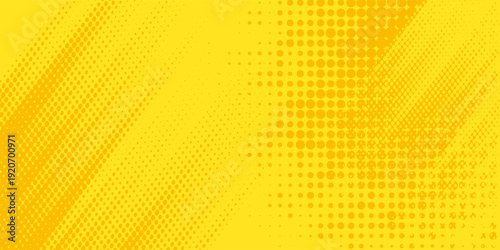 Vector Retro comic yellow background raster gradient halftone  hip pop cover
