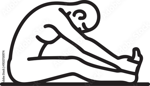minimalist Seated Forward Bend Icon