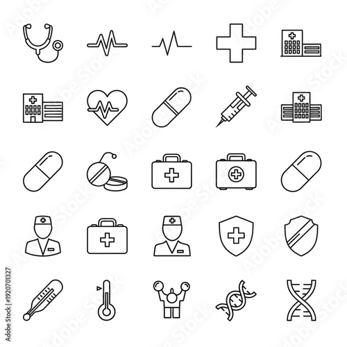 Medical and healthcare icons