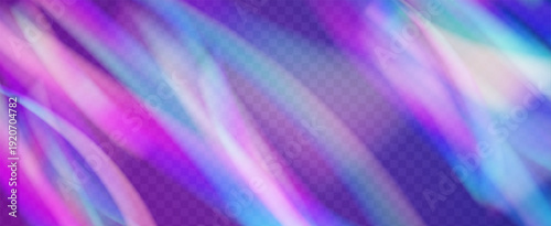 Rainbow Light Leak Prism. Iridescent Prism Background.  Shine Through A Filter Of Neon Streaks And Glitter In Aurora Colors. Crystal  Light Leak Effect.