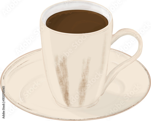 A cup of black coffee 