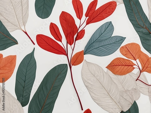 Elegant minimal botanical art featuring a refined leaf illustration on a white background