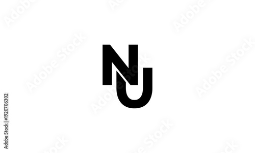 NU initial letters logo or NU monogram