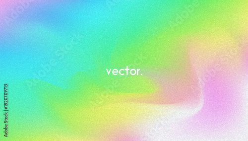 Noise Gradient Background. Abstract Grainy Bg In Pink, Purple And Blue Colors. Iridescent Hologram. Pearlescent Holographic Texture With Rainbow Foil. Modern Photo Wall With Soft Splash