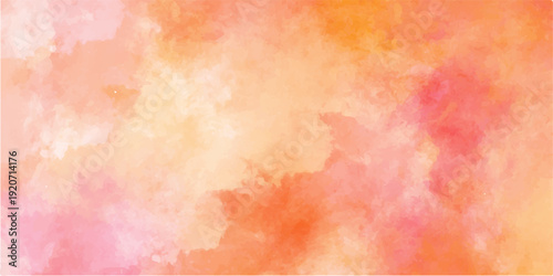vibrant fiery orange and red abstract watercolor wash background with intense yellow glows and artistic paint textures