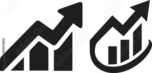 Business Growth Arrow with House Icon, Real Estate Investment and Financial Success Concept Vector