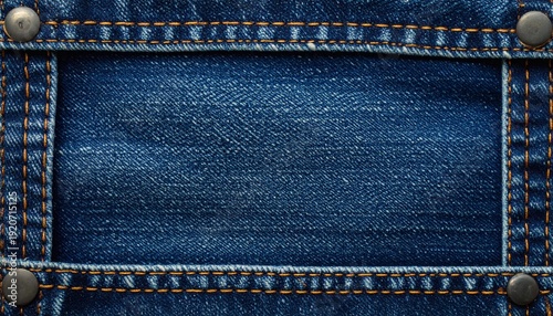 Blue denim jeans fabric texture closeup.