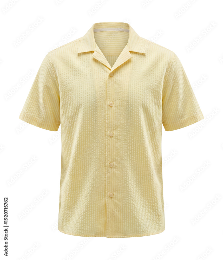 custom made wallpaper toronto digitalPastel yellow seersucker shirt with a casual collar and short sleeves