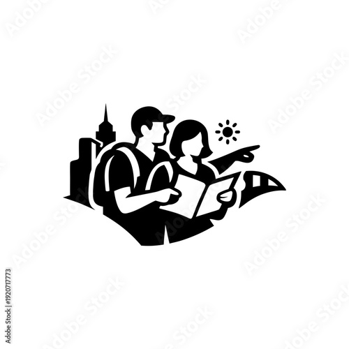 Exploratory Urban Adventure Discovery Icon