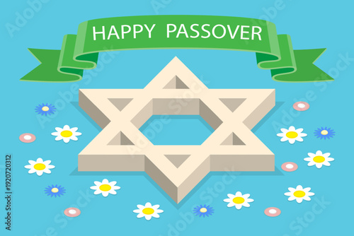 3D Isometric Flat Vector Illustration of Passover Holiday, Wine, Matzah, And Pesach In Cartoon Style