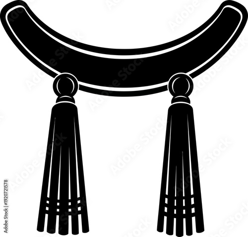 Ancient egyptian or greek necklace with tassels illustration