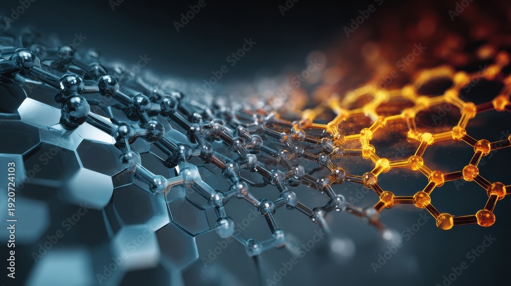 Obraz premium Futuristic molecular structure 3d rendered design