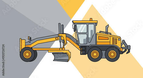 Illustrative Construction Grader Machine for Roadwork Projects
