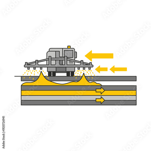 Industrial Agricultural Sprayer Applying Liquid Fertilizer Over Crops