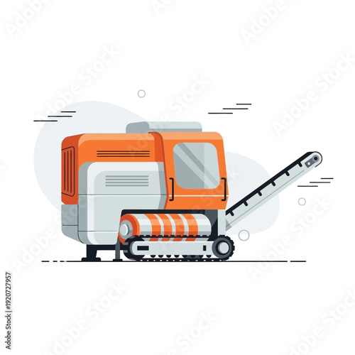 Industrial Construction Vehicle Graphic Representation Machine
