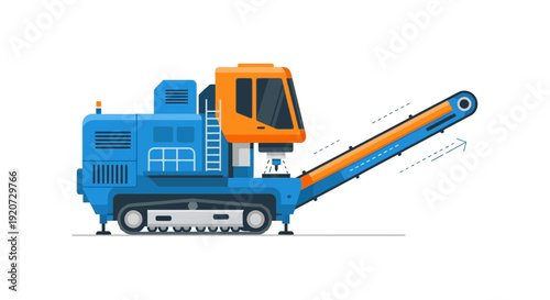 Industrial Crusher Machine For Material Processing And Construction Site Equipment