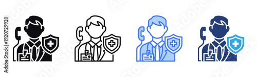Agent icon sheet multiple style collection