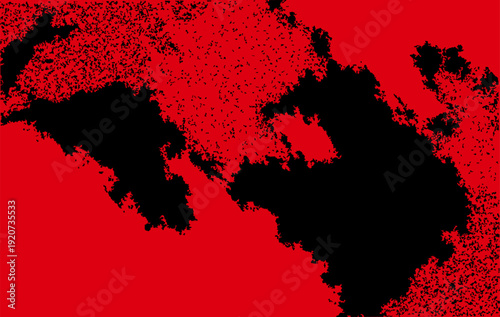 Abstract black grunge texture designed with expressive paint splashes, distressed rough edges, and scattered ink splatter details. Ideal for album covers, banners, and urban style graphics