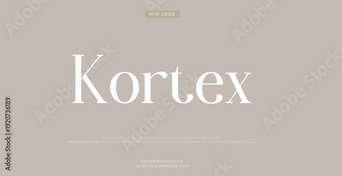 Kortex brand logo on beige background with white text