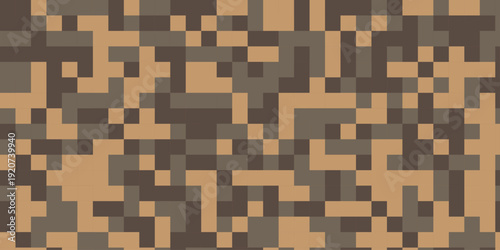 Seamless pattern with squares. Abstract pixel and cube background. Vector digital mosaic pattern. Geometric light elements tile art backdrop.