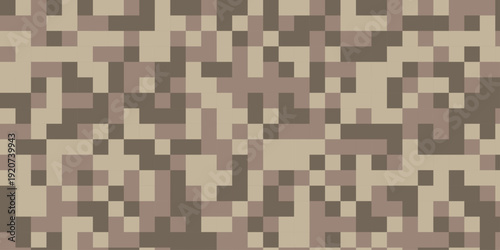 Seamless pattern with squares. Abstract pixel and cube background. Vector digital mosaic pattern. Geometric light elements tile art backdrop.