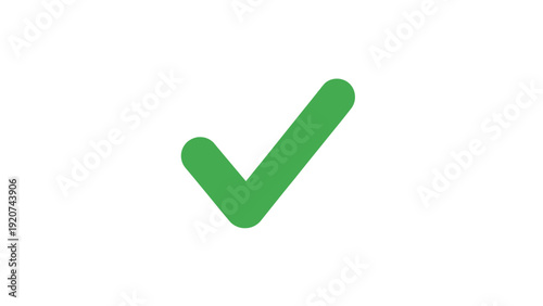 Green check mark symbol on white background.