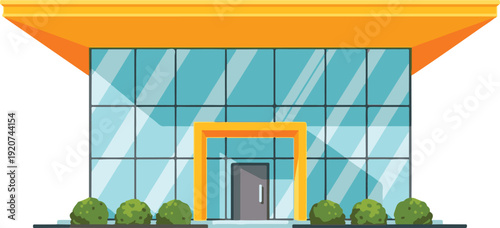 Modern Building Entrance Doorway Design.