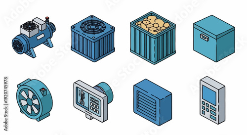 Collection of Various Air Conditioning Units.