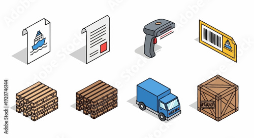 Logistics and Shipping Icons Collection.
