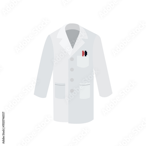 laboratory coat lab coat jacket science doctor medicine emoji symbol sign icon vector illustration isolated flat