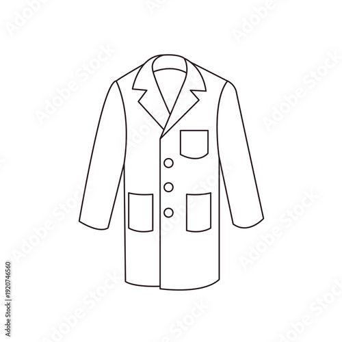 laboratory coat lab coat jacket science doctor medicine emoji symbol sign icon vector illustration isolated flat