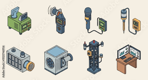 Various Industrial Machines and Equipment Devices.