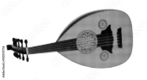 Lute Musical Instrument: A captivating shot of a traditional lute, showcasing the instrument's unique design and intricate details.