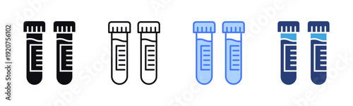 Blood Collection Tube icon sheet multiple style collection