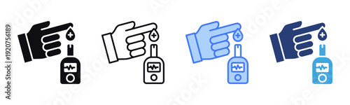 Sugar Blood Level icon sheet multiple style collection